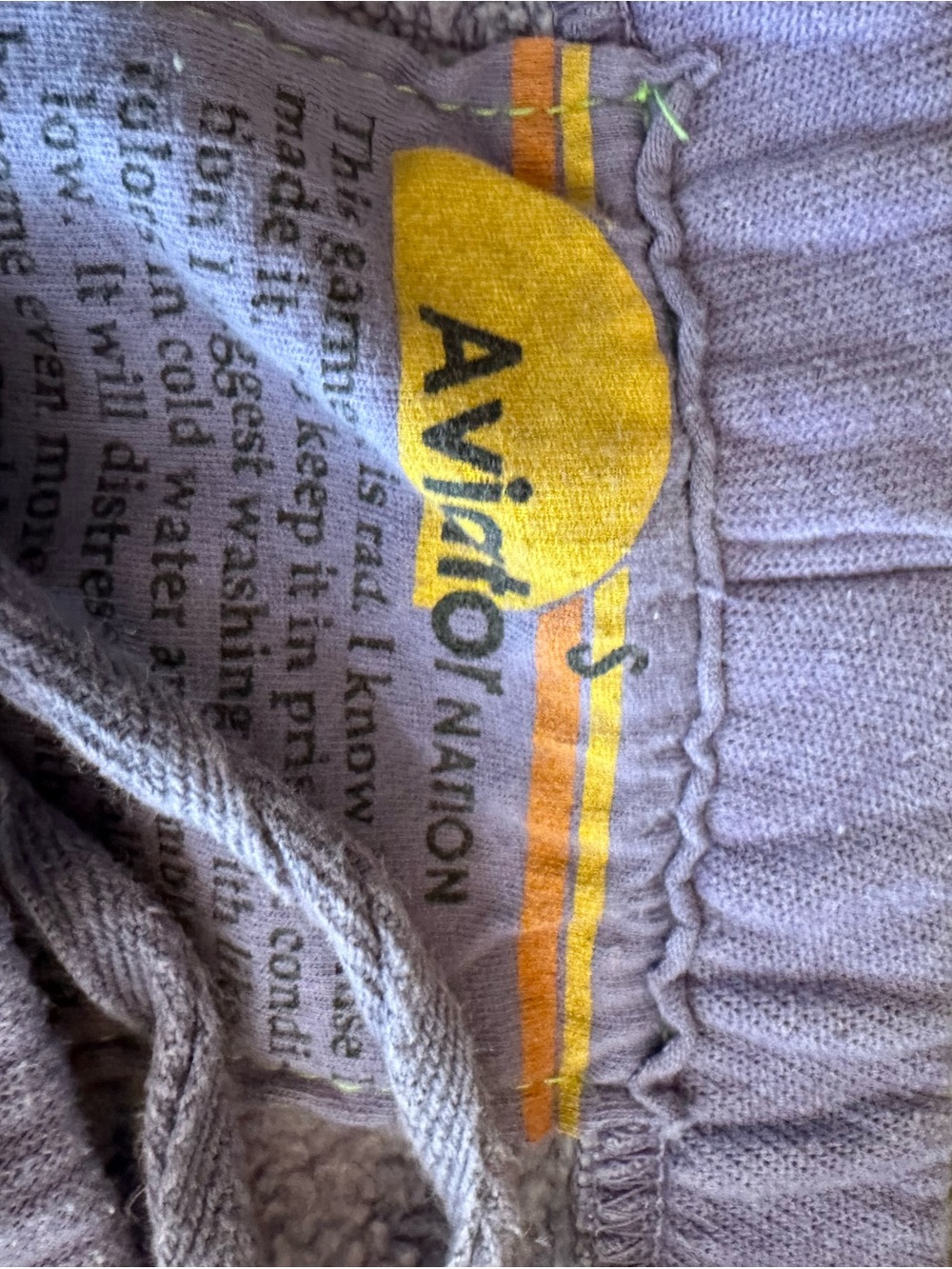 Aviator Nation Lavender Track Joggers with Rainbow Side Stripe - Picture 2 of 2
